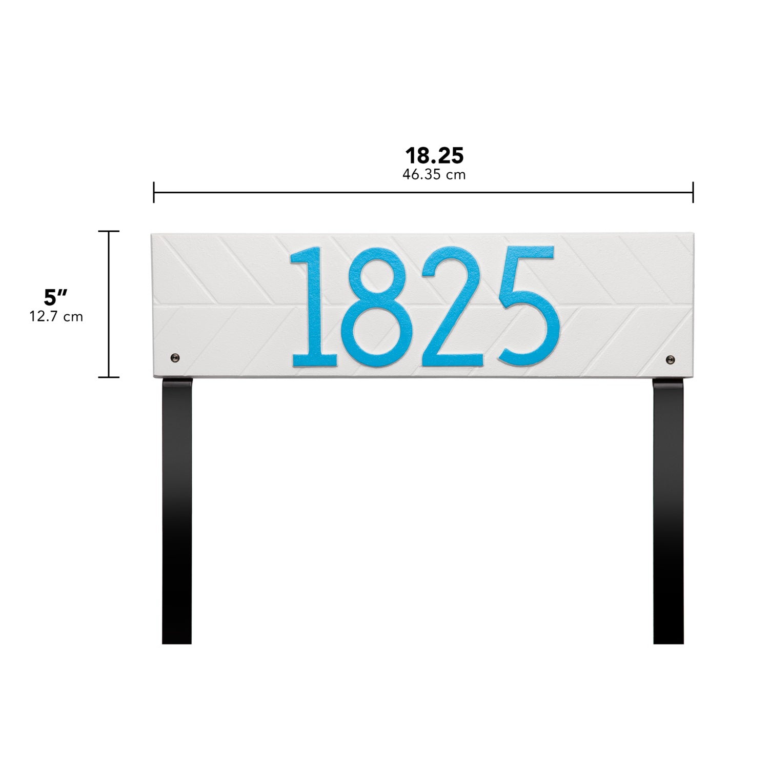 Herringbone Horizontal Plaque, Standard Lawn 1-line