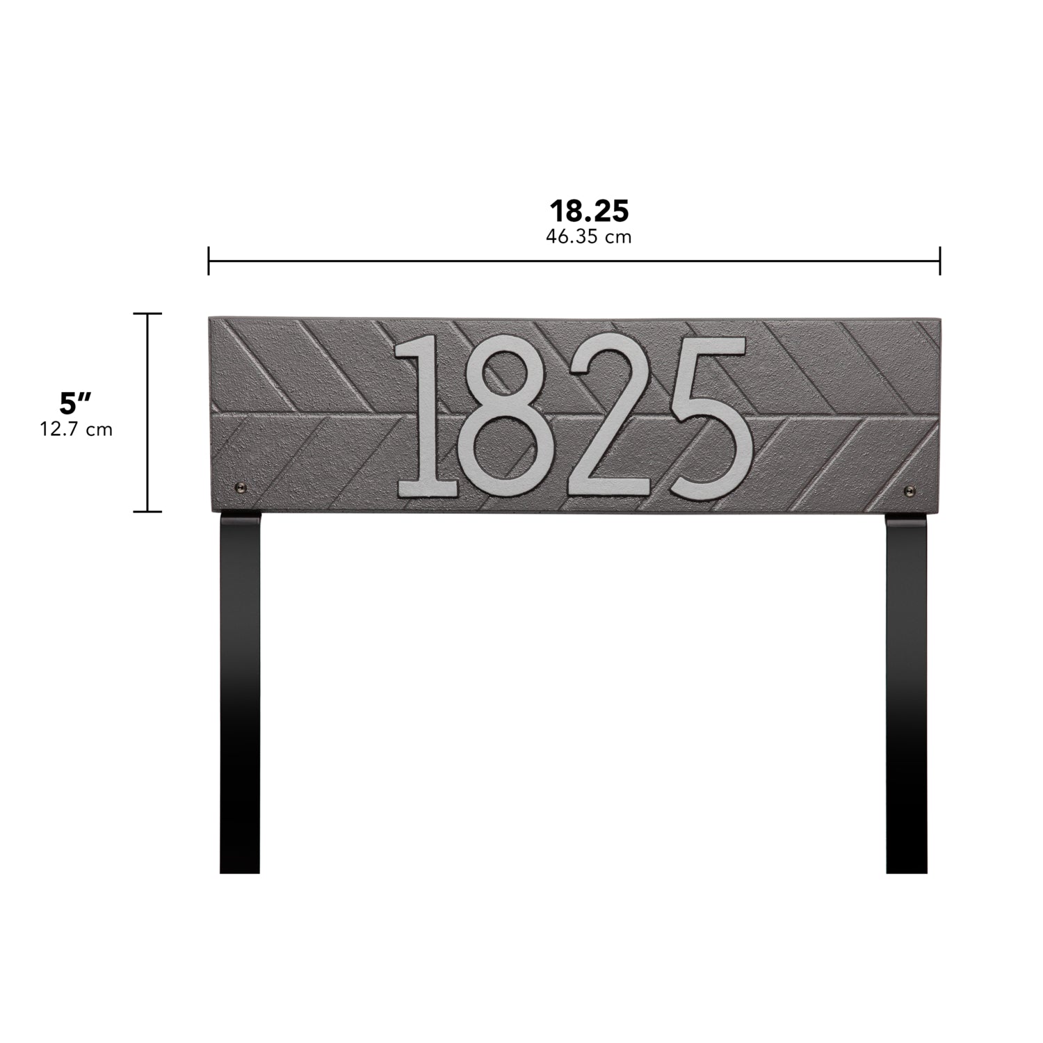 Herringbone Horizontal Plaque, Standard Lawn 1-line