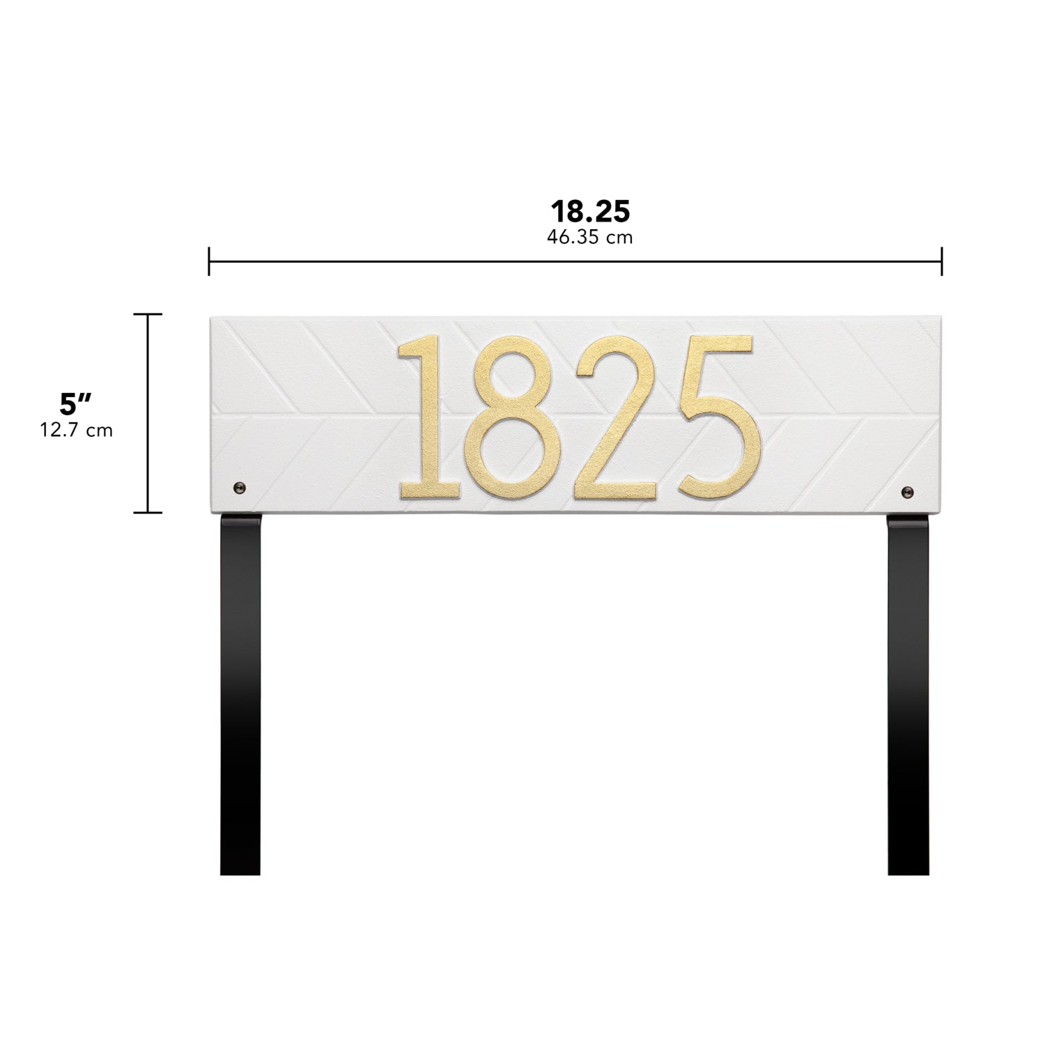 Herringbone Horizontal Plaque, Standard Lawn 1-line