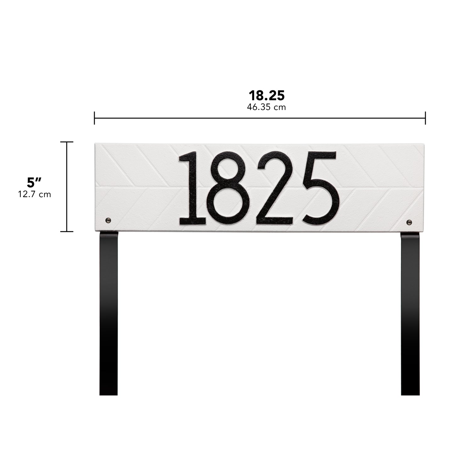 Herringbone Horizontal Plaque, Standard Lawn 1-line