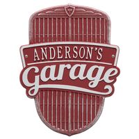 Car Grille Garage Plaque - Standard Wall - One Line