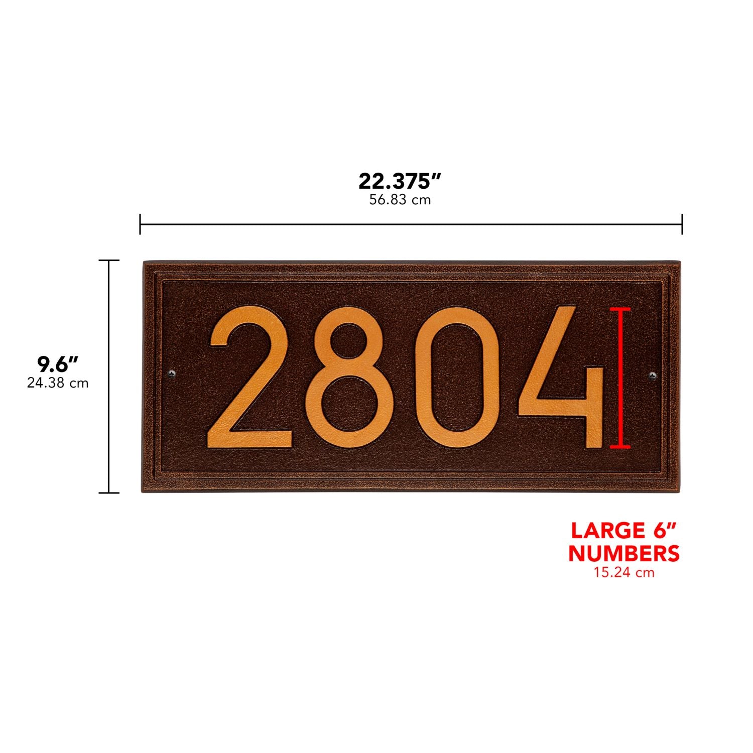 Double Line Modern Font Rectangle Plaque - Estate Wall 1-line