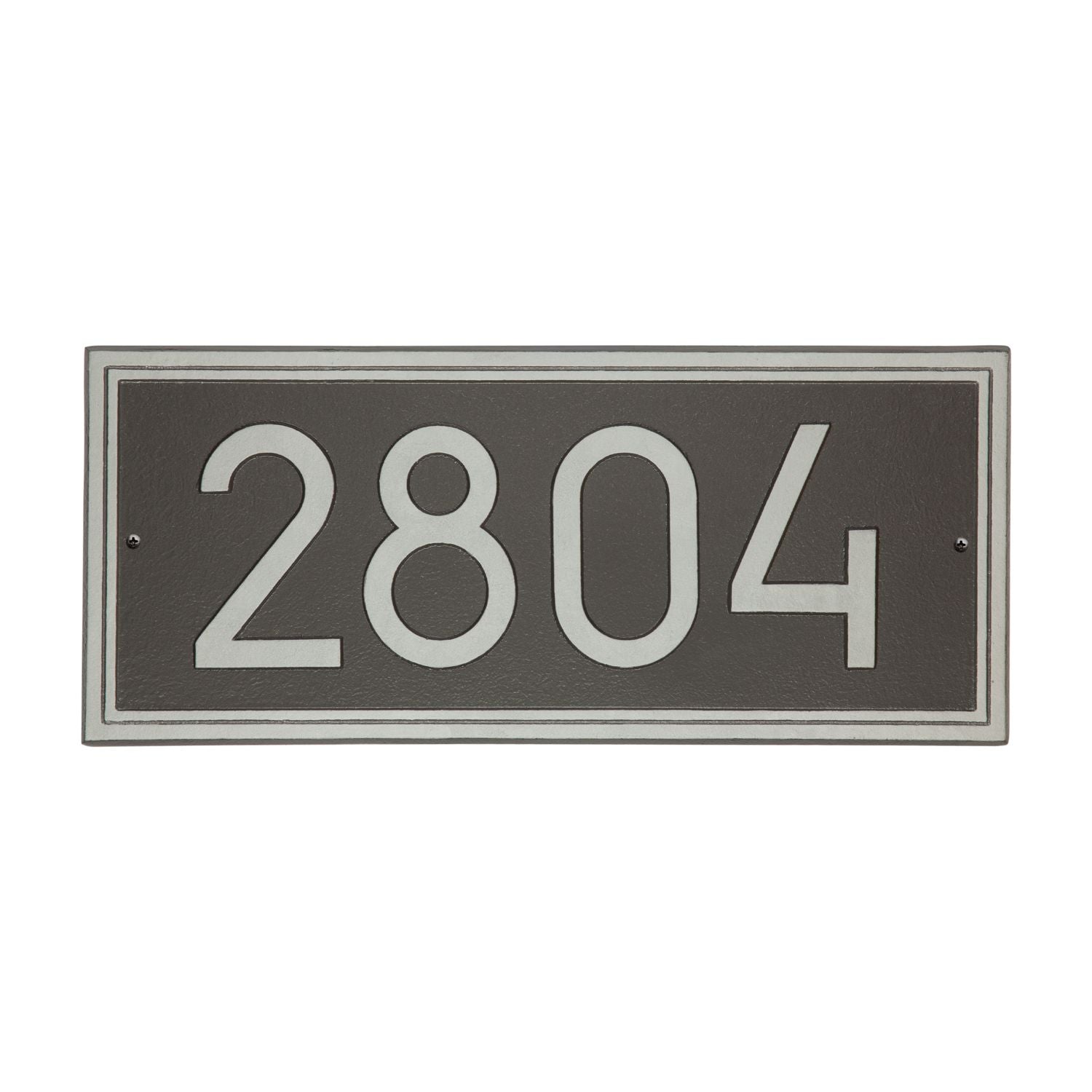Double Line Modern Font Rectangle Plaque - Estate Wall 1-line