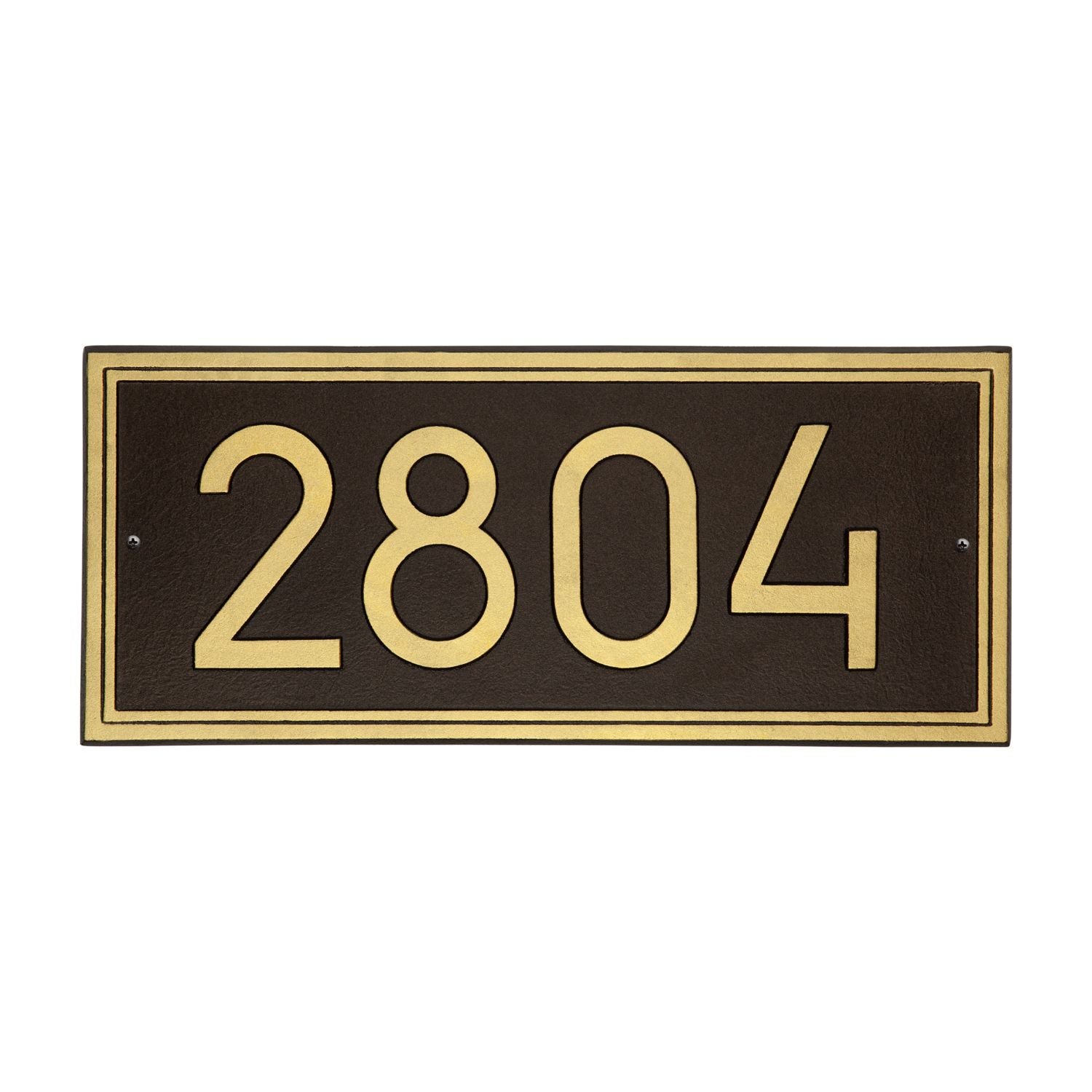 Double Line Modern Font Rectangle Plaque - Estate Wall 1-line