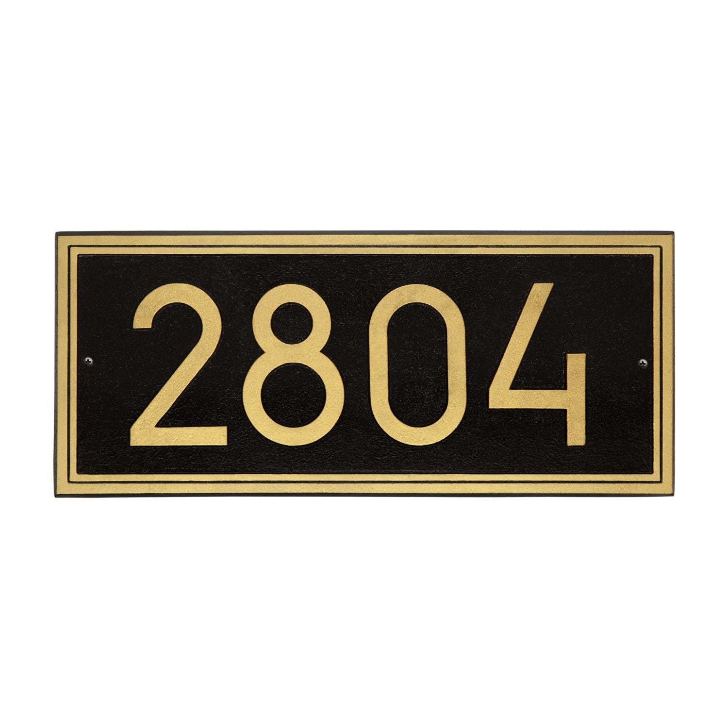 Double Line Modern Font Rectangle Plaque - Estate Wall 1-line