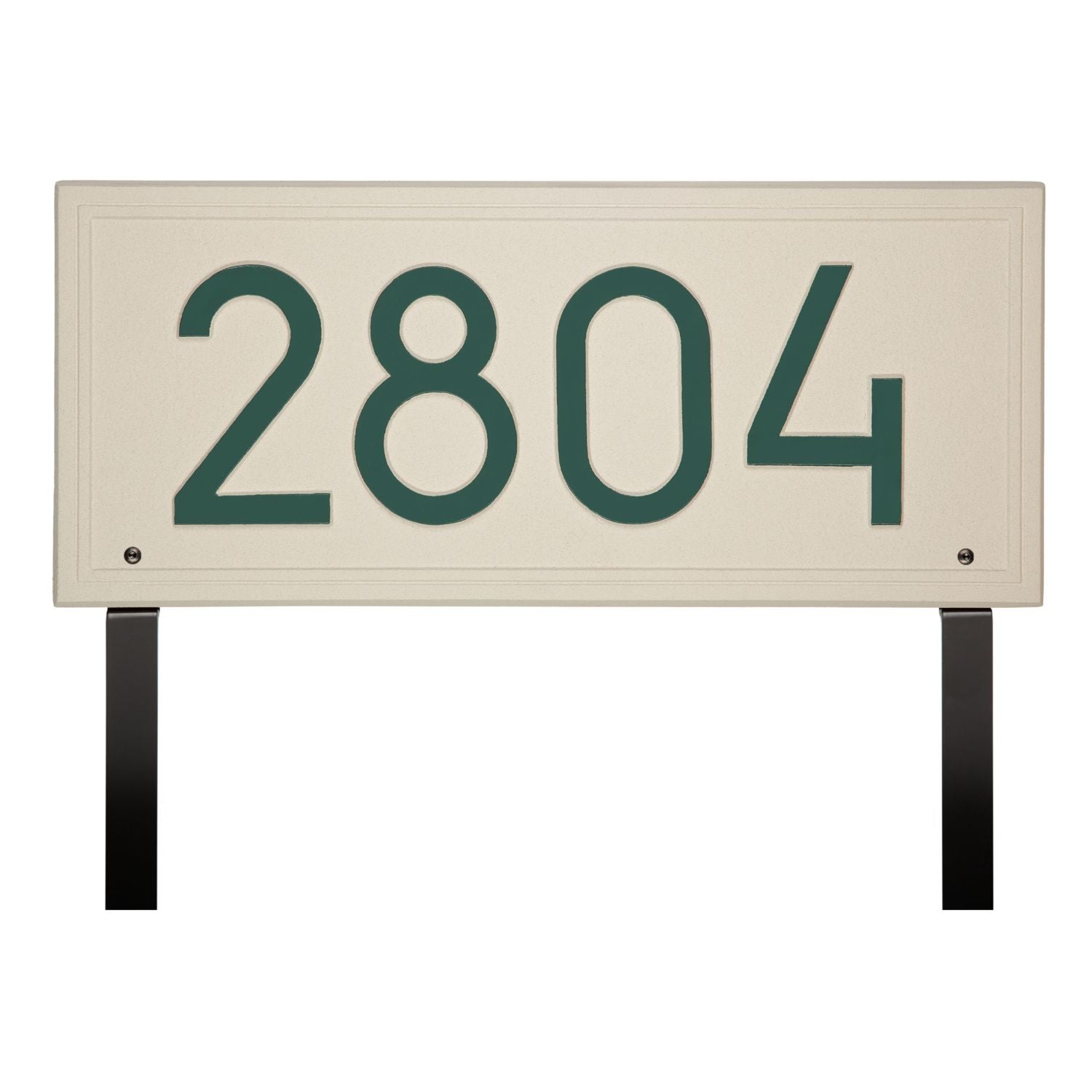 Double Line Modern Font Rectangle Plaque - Estate Lawn 1-line