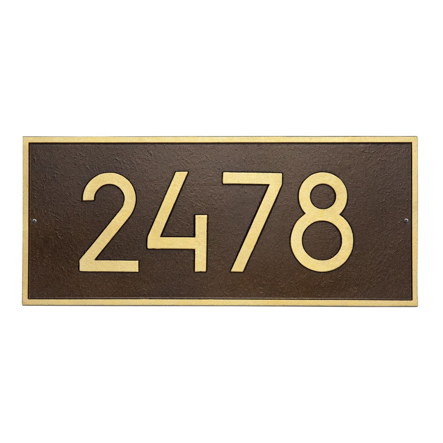 Hartford Rectangle 6in. Modern Font Plaque - Estate Wall 1-line