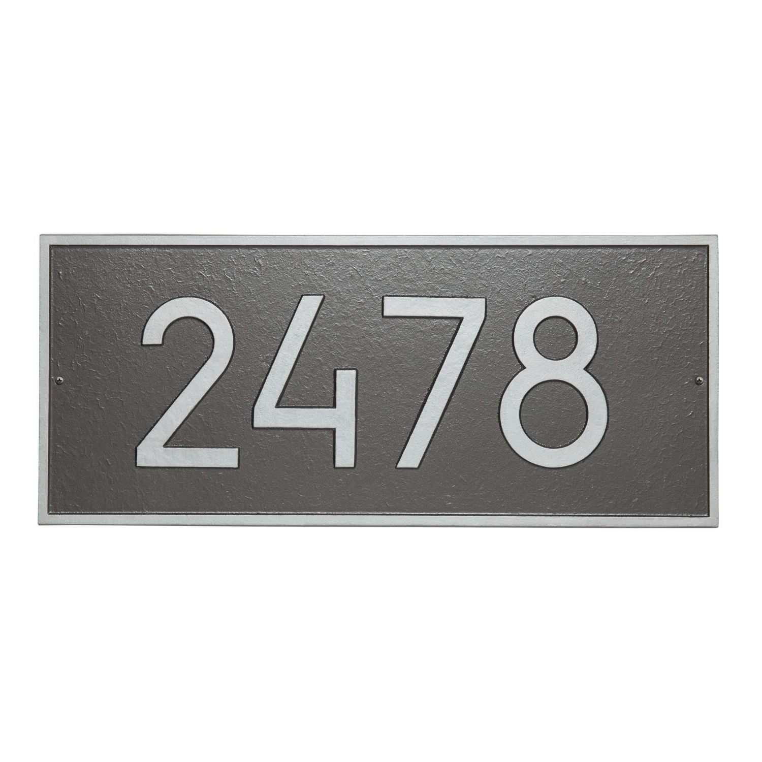 Hartford Rectangle 6in. Modern Font Plaque - Estate Wall 1-line