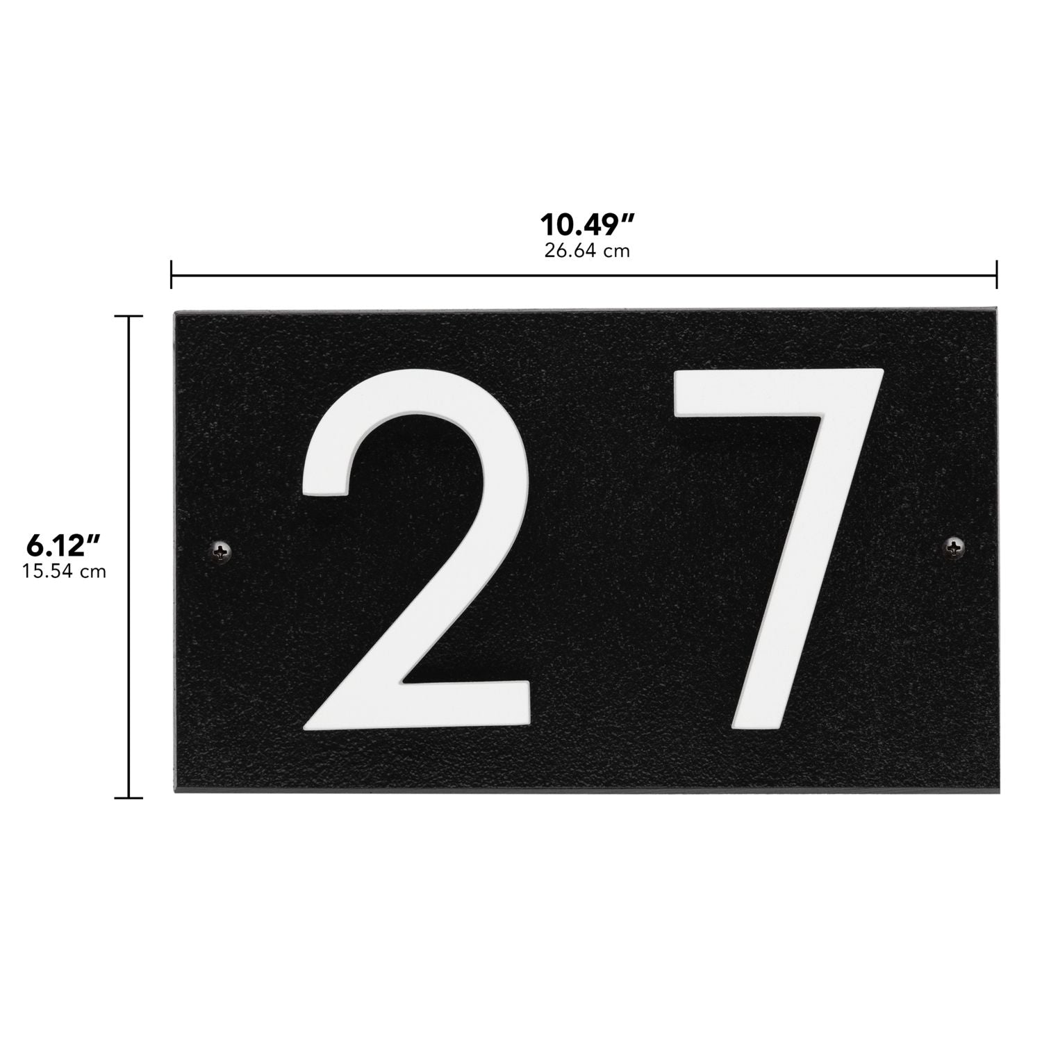 Modern Floating Standoff Plaque - 2 Number Horizontal