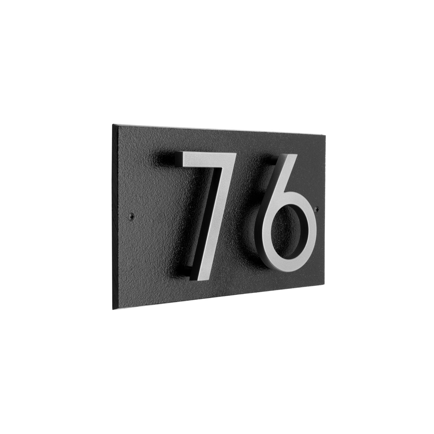 Modern Floating Standoff Plaque - 2 Number Horizontal