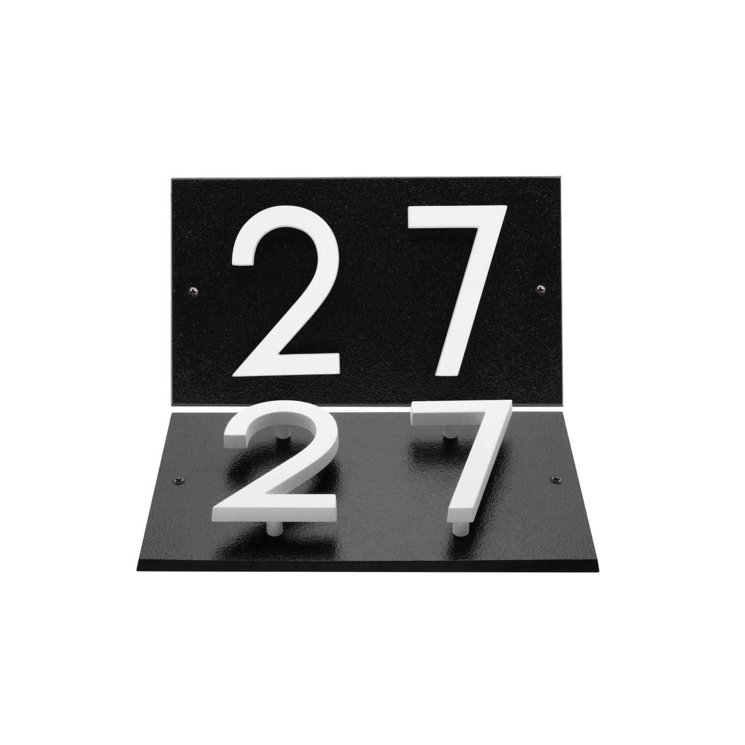 Modern Floating Standoff Plaque - 2 Number Horizontal