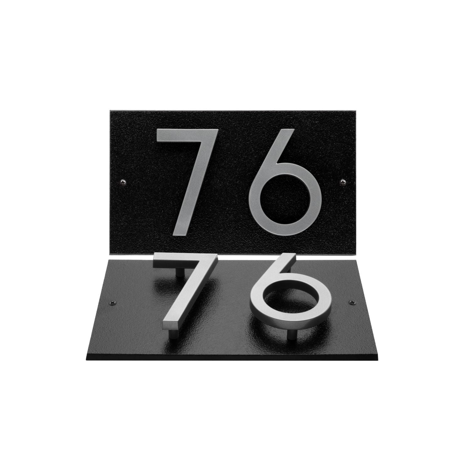 Modern Floating Standoff Plaque - 2 Number Horizontal