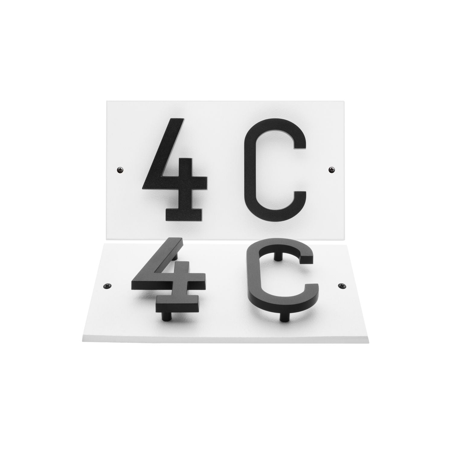 Modern Floating Standoff Plaque - 2 Number Horizontal