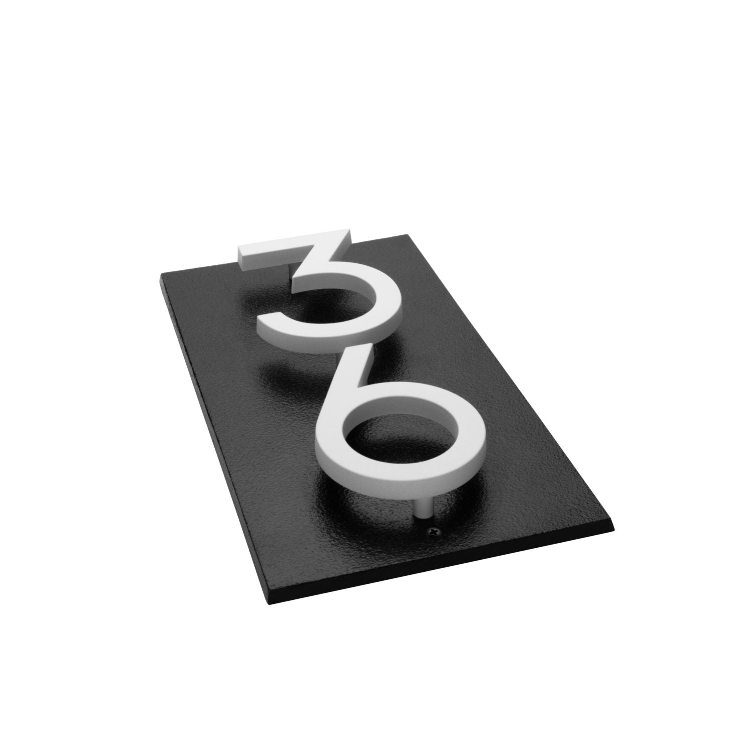 Modern Floating Standoff Plaque - 2 Number Vertical
