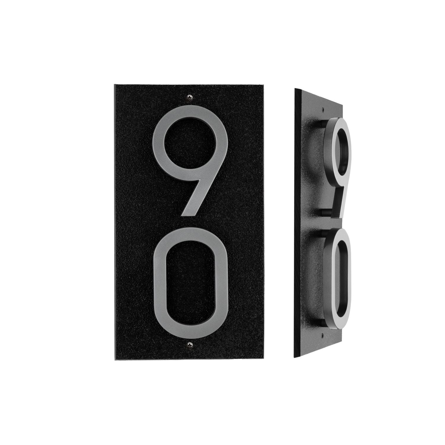 Modern Floating Standoff Plaque - 2 Number Vertical