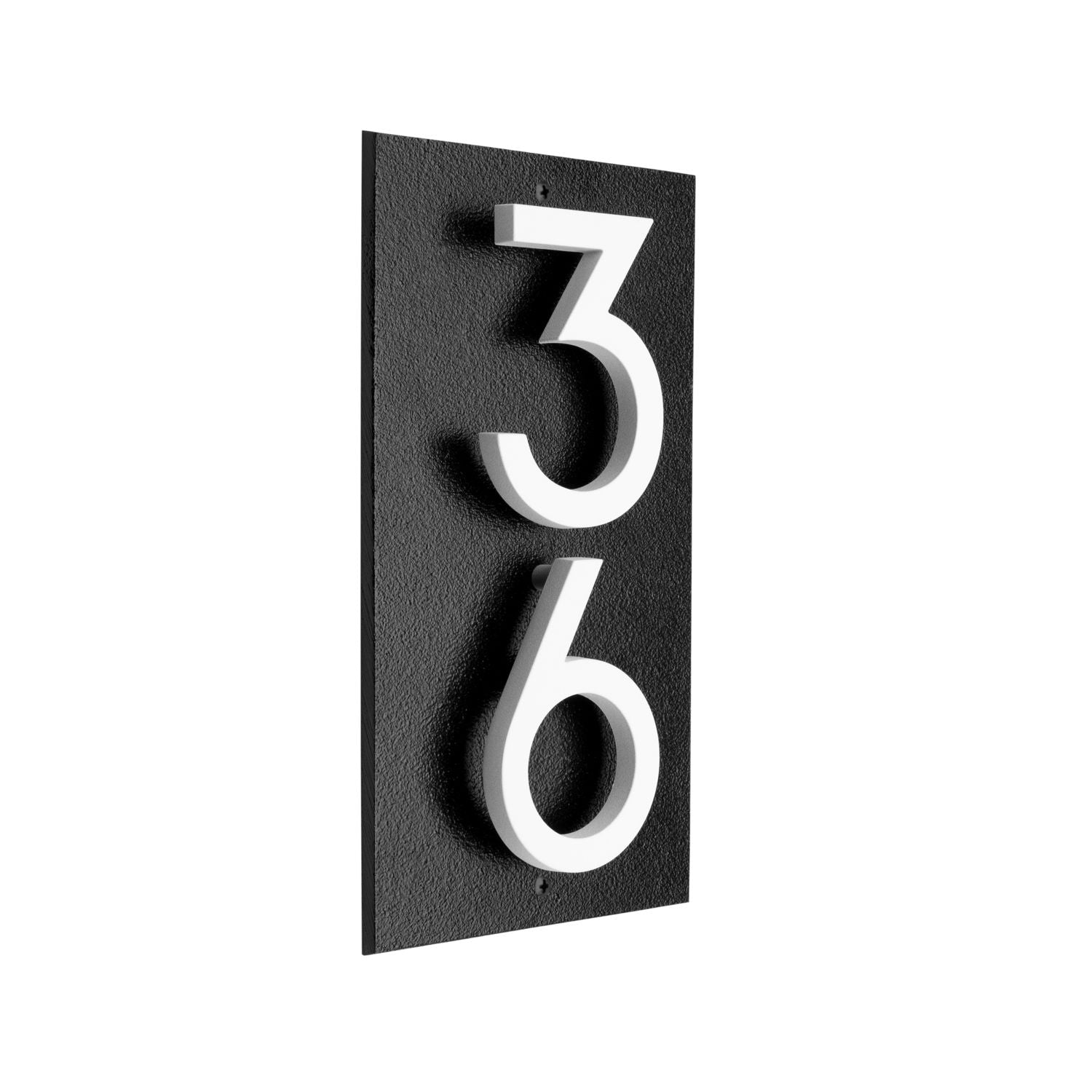 Modern Floating Standoff Plaque - 2 Number Vertical