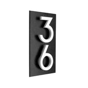 Modern Floating Standoff Plaque - 2 Number Vertical
