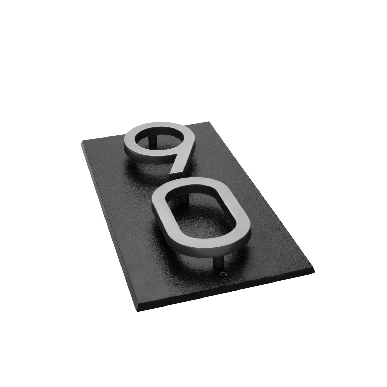 Modern Floating Standoff Plaque - 2 Number Vertical