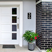 Modern Floating Standoff Plaque - 2 Number Vertical