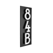 Modern Floating Standoff Plaque - 3 Number Vertical