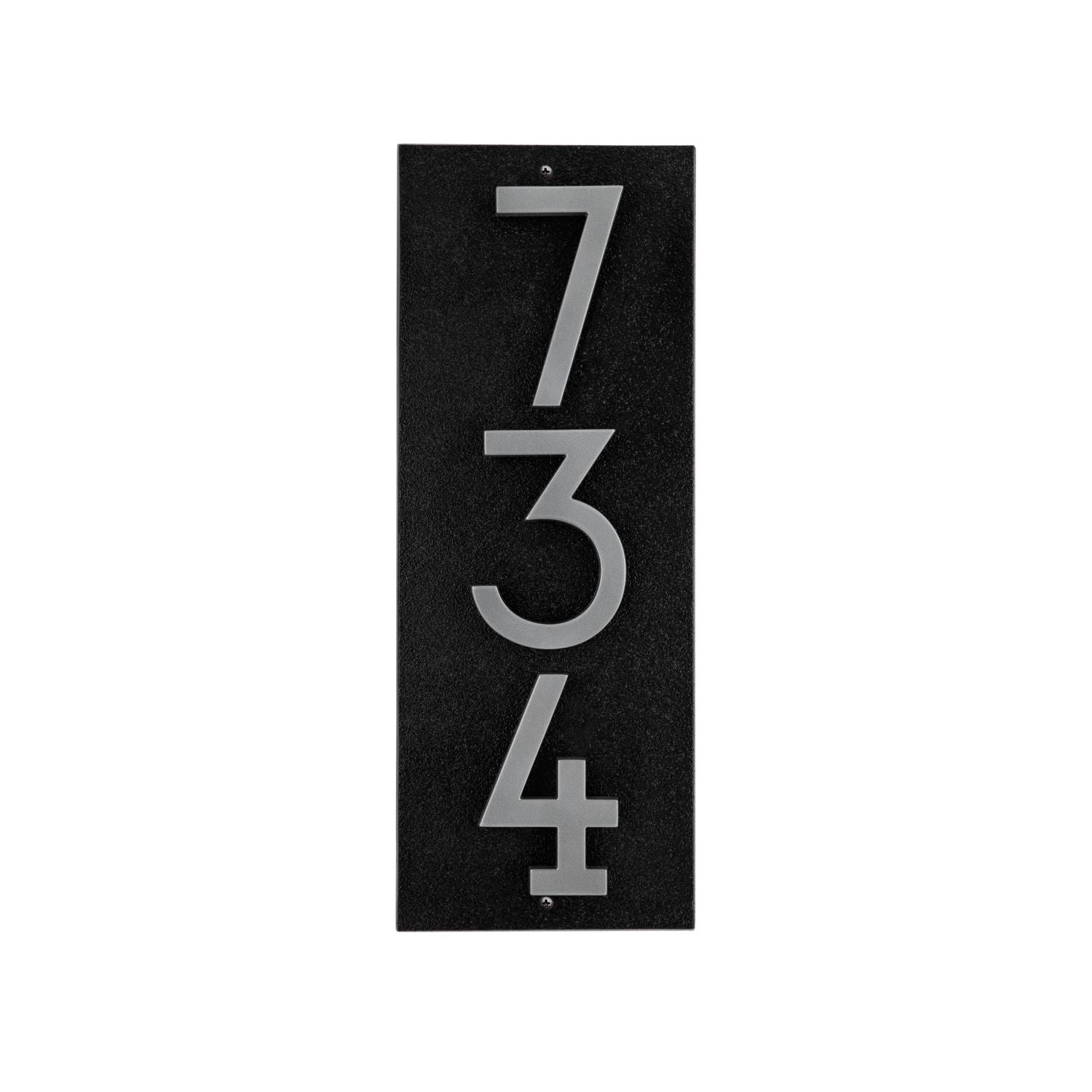 Modern Floating Standoff Plaque - 3 Number Vertical