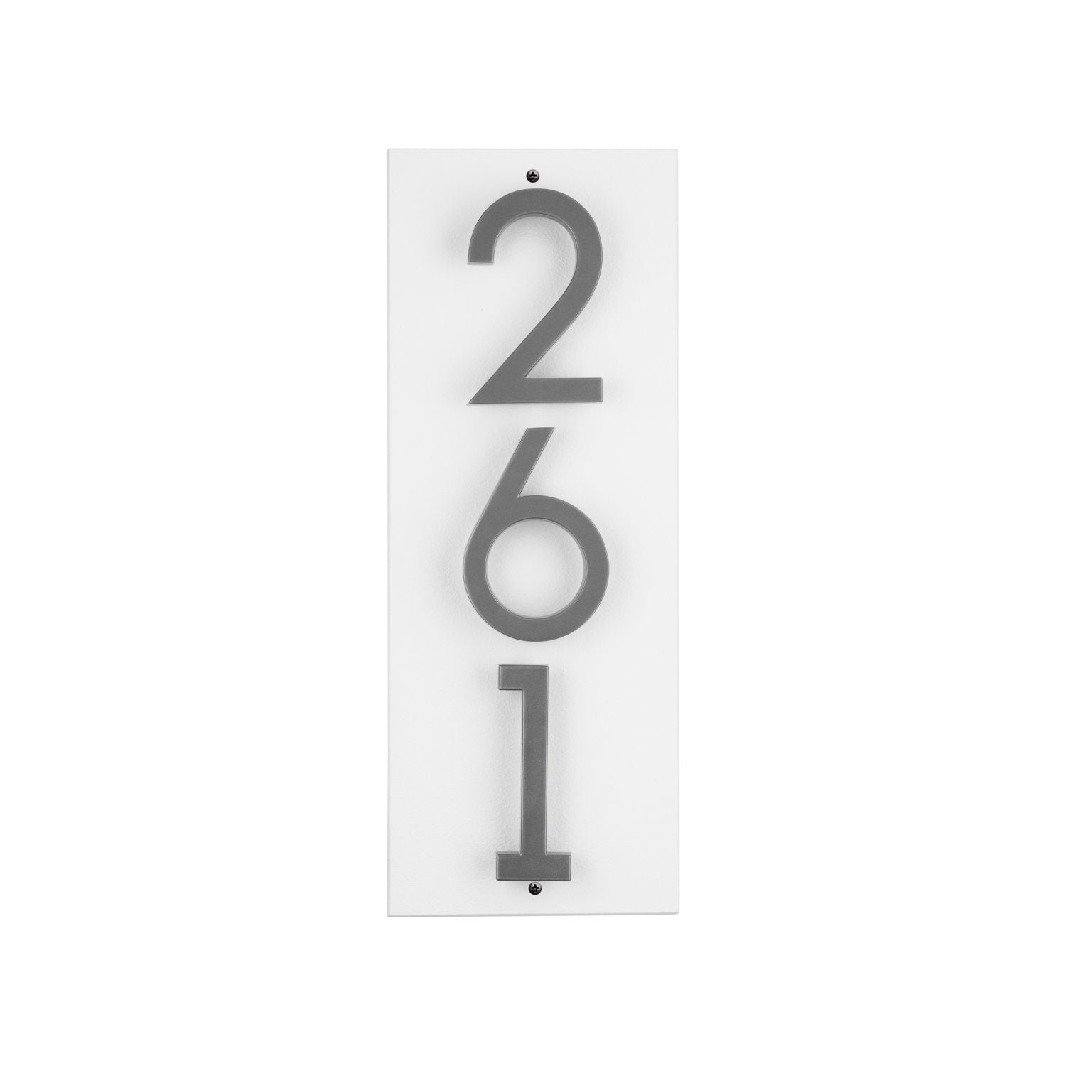 Modern Floating Standoff Plaque - 3 Number Vertical