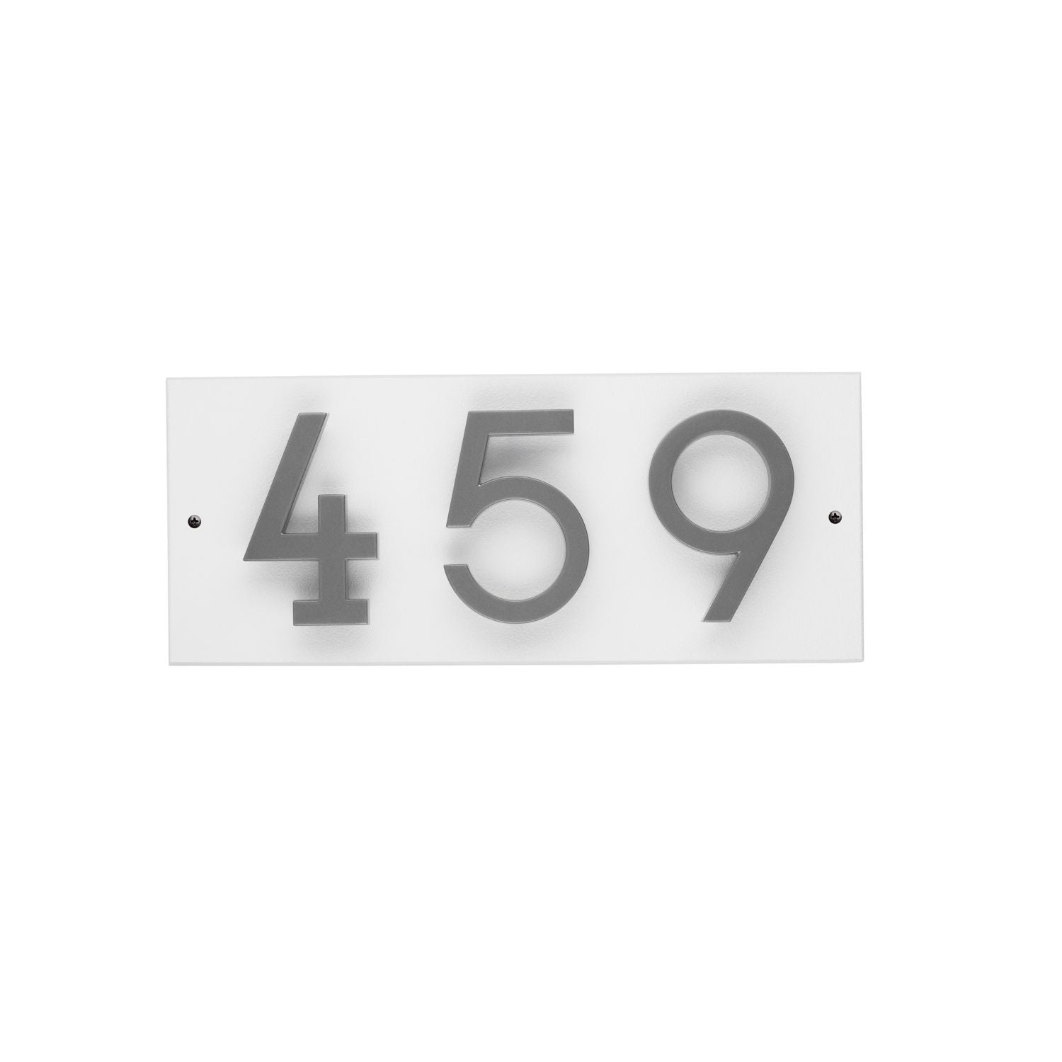 Modern Floating Standoff Plaque - 3 Number Horizontal