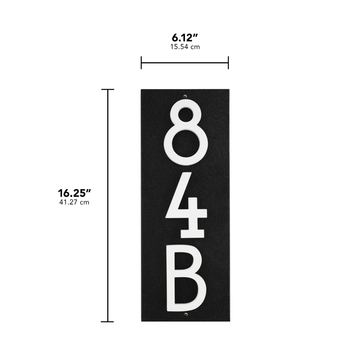 Modern Floating Standoff Plaque - 3 Number Vertical