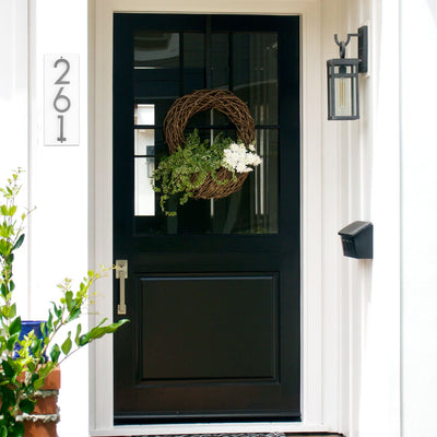 Modern Floating Standoff Plaque - 3 Number Vertical