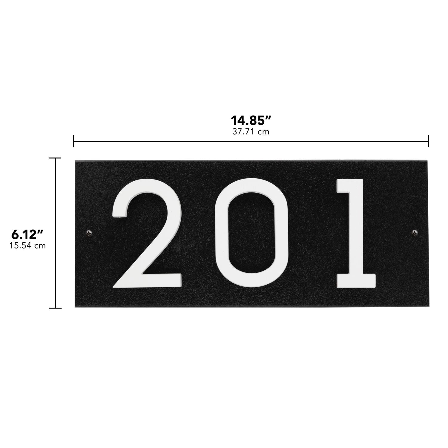 Modern Floating Standoff Plaque - 3 Number Horizontal