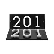 Modern Floating Standoff Plaque - 3 Number Horizontal