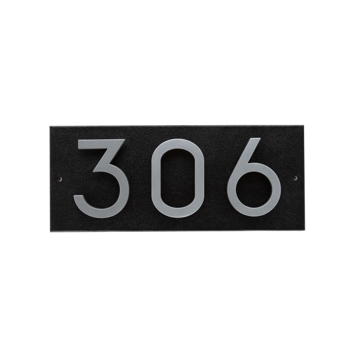 Modern Floating Standoff Plaque - 3 Number Horizontal