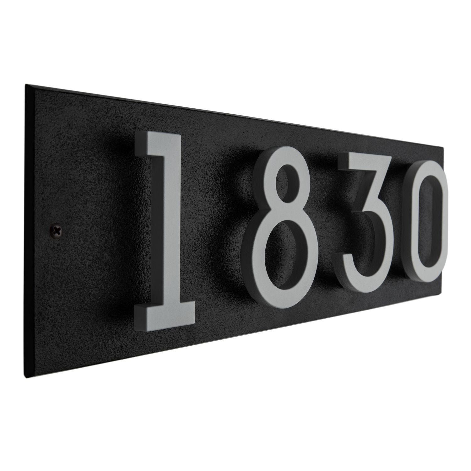 Modern Floating Standoff Plaque - 4 Number Horizontal