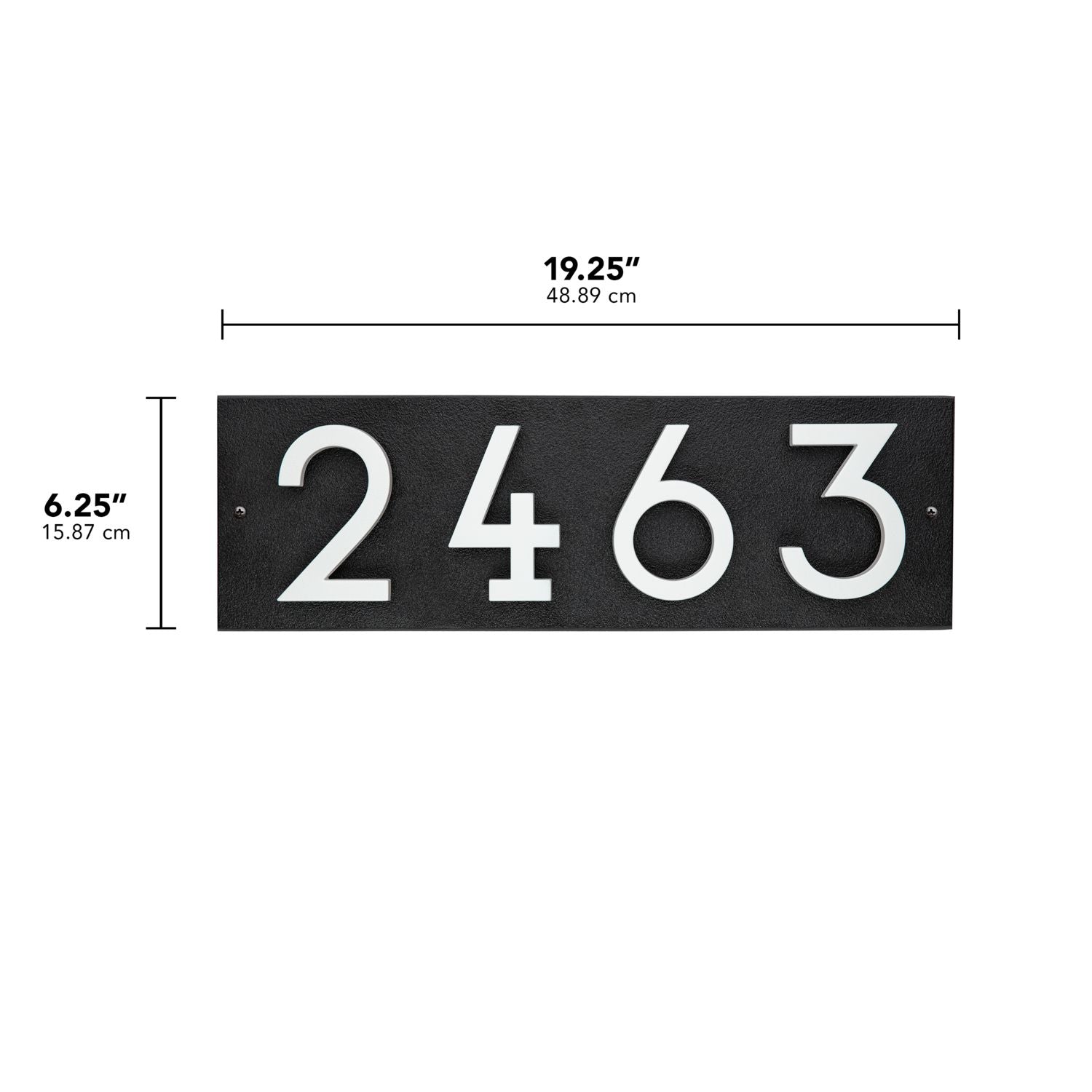 Modern Floating Standoff Plaque - 4 Number Horizontal