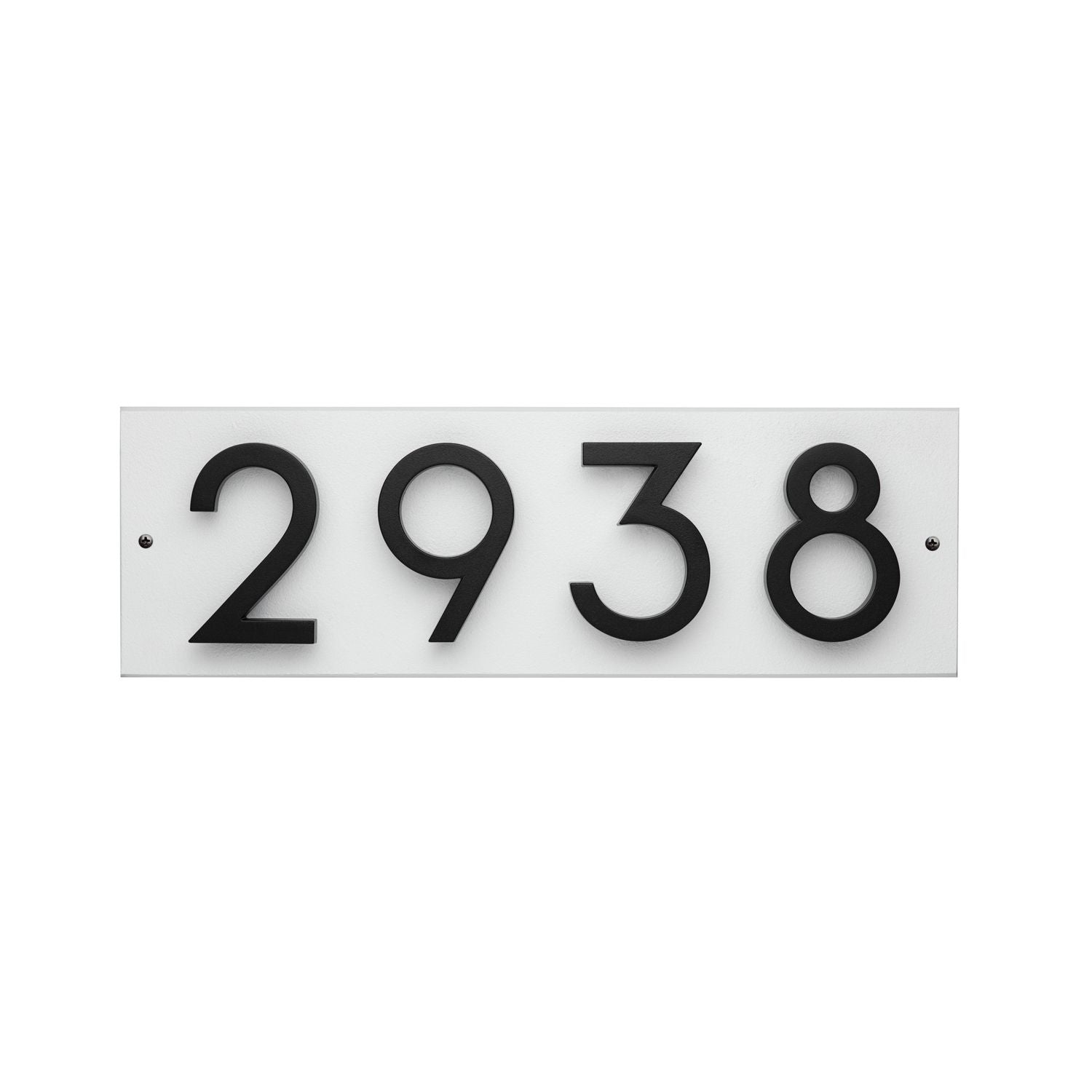 Modern Floating Standoff Plaque - 4 Number Horizontal