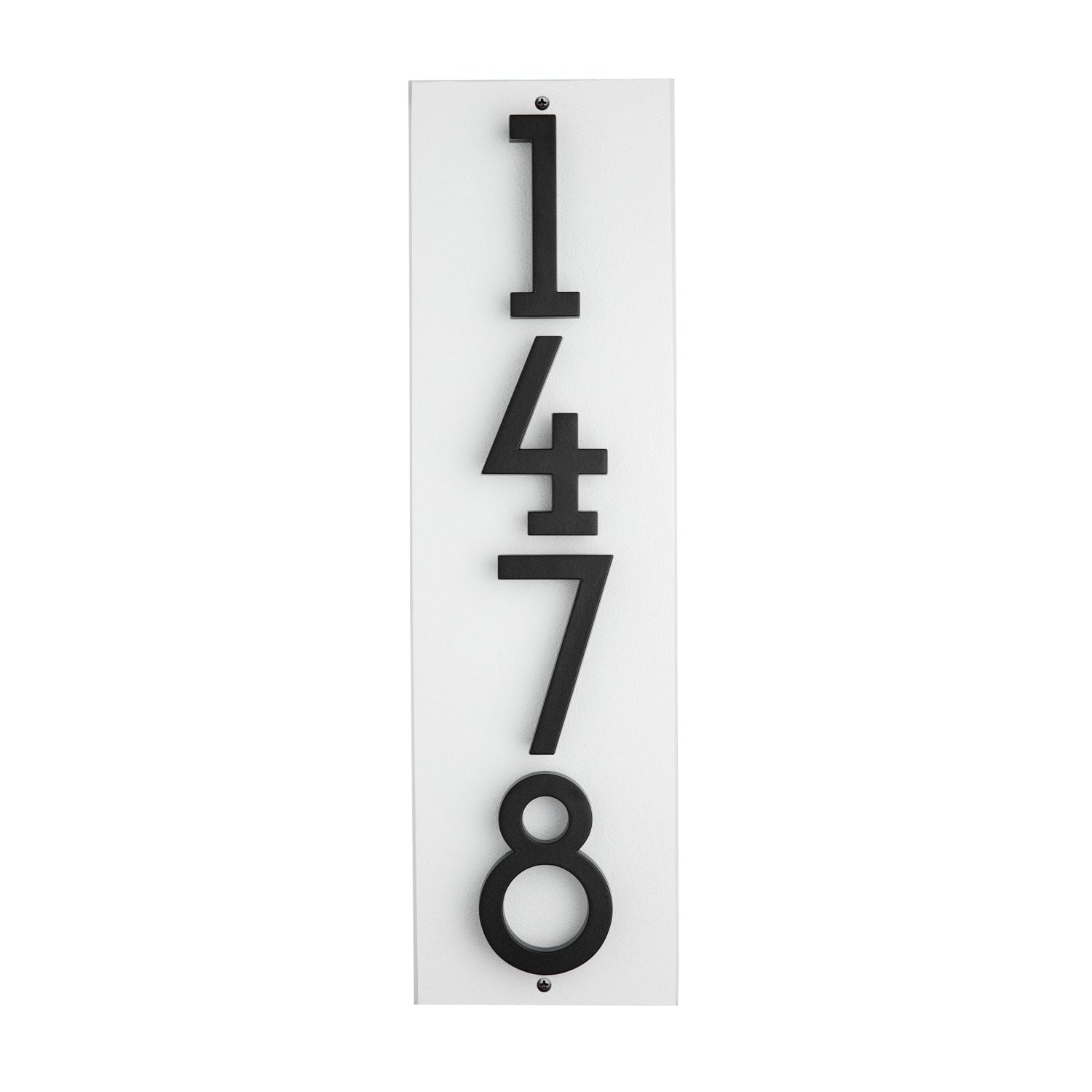Modern Floating Standoff Plaque - 4 Number Vertical