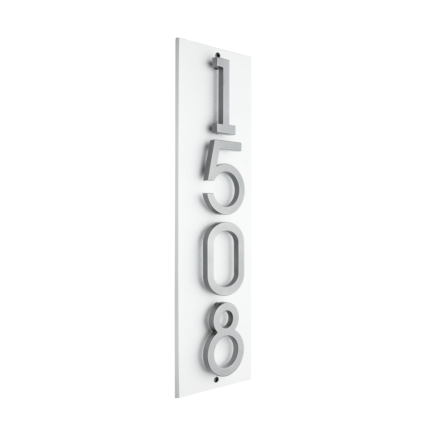 Modern Floating Standoff Plaque - 4 Number Vertical