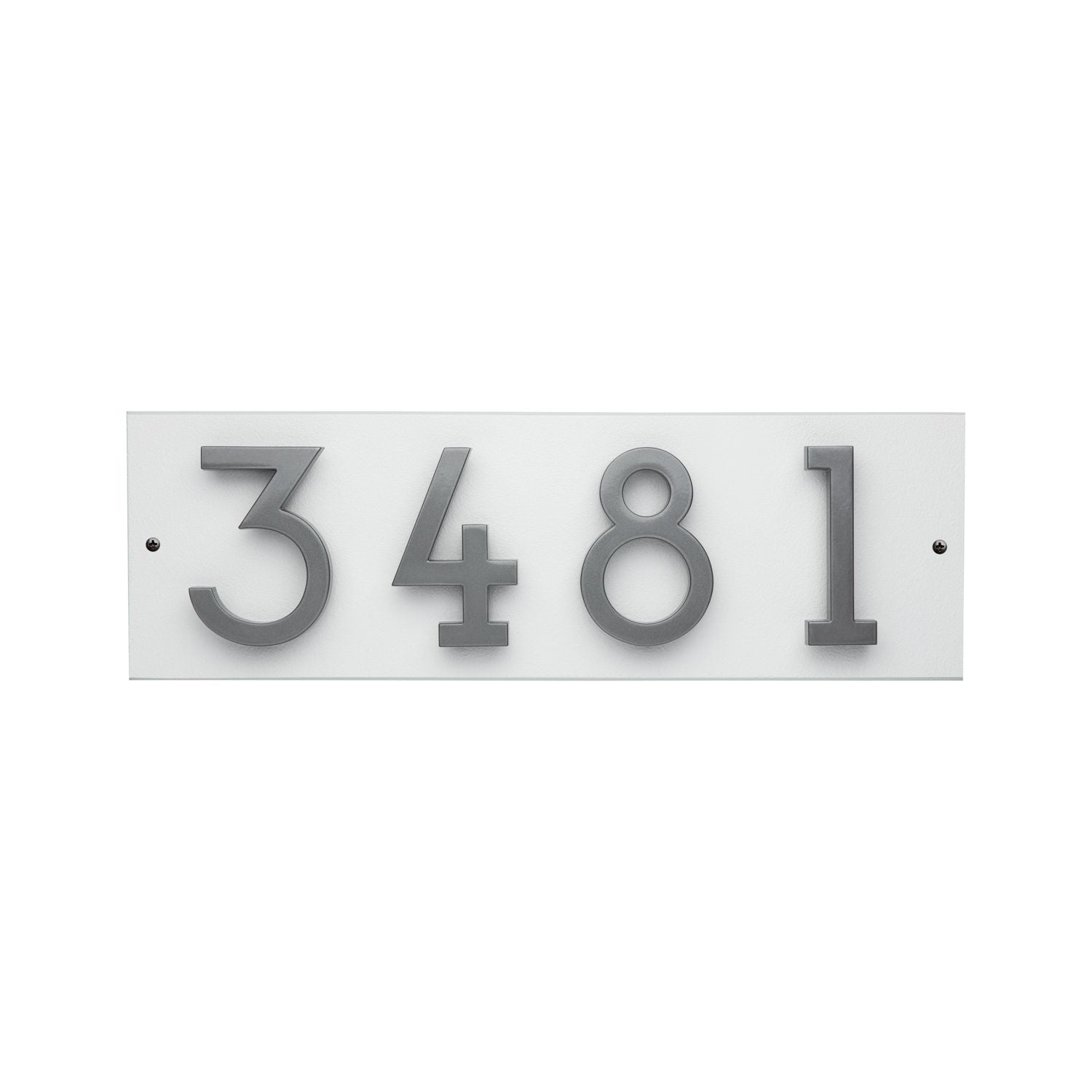 Modern Floating Standoff Plaque - 4 Number Horizontal