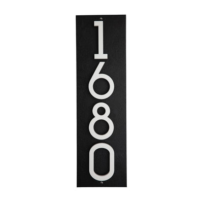 Modern Floating Standoff Plaque - 4 Number Vertical