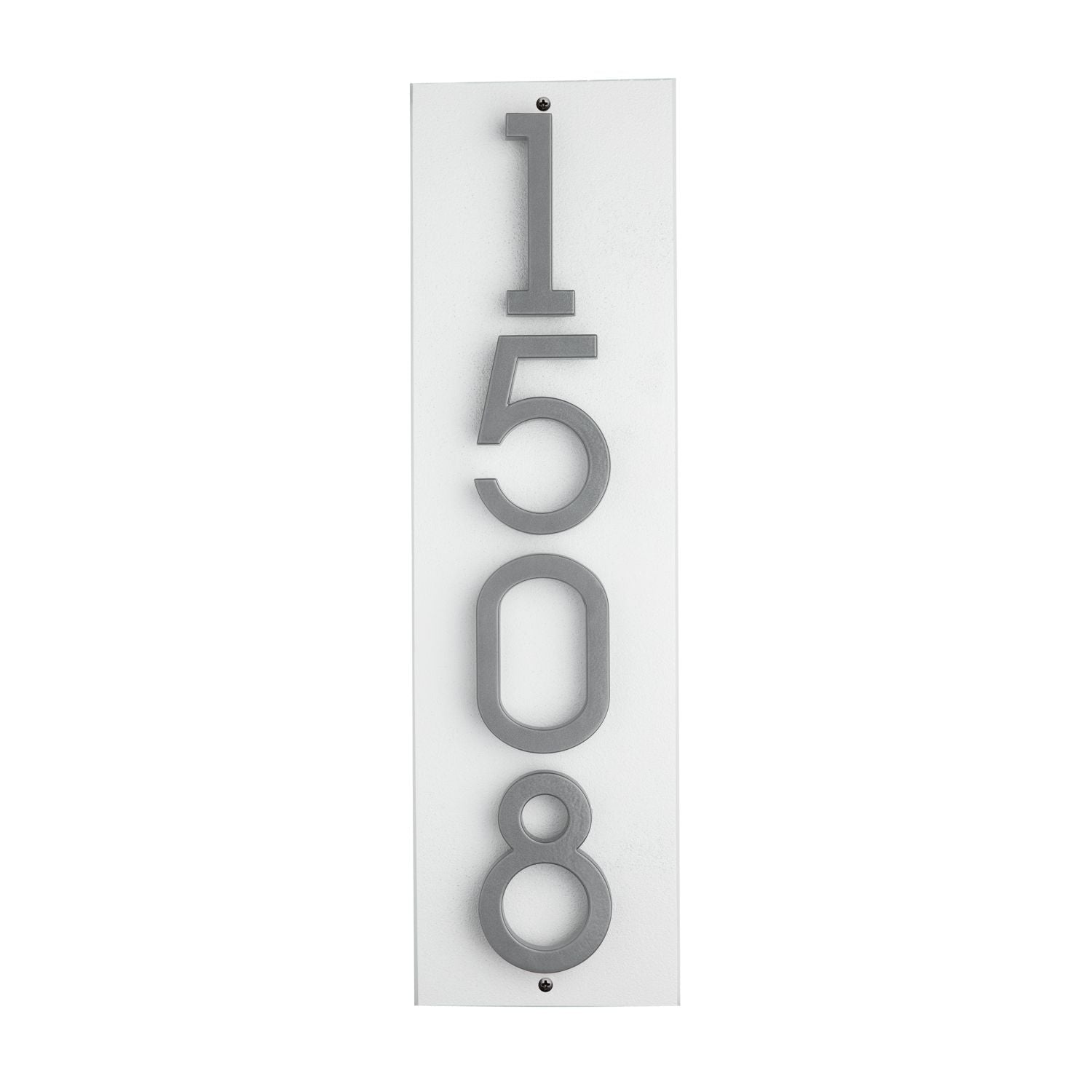 Modern Floating Standoff Plaque - 4 Number Vertical
