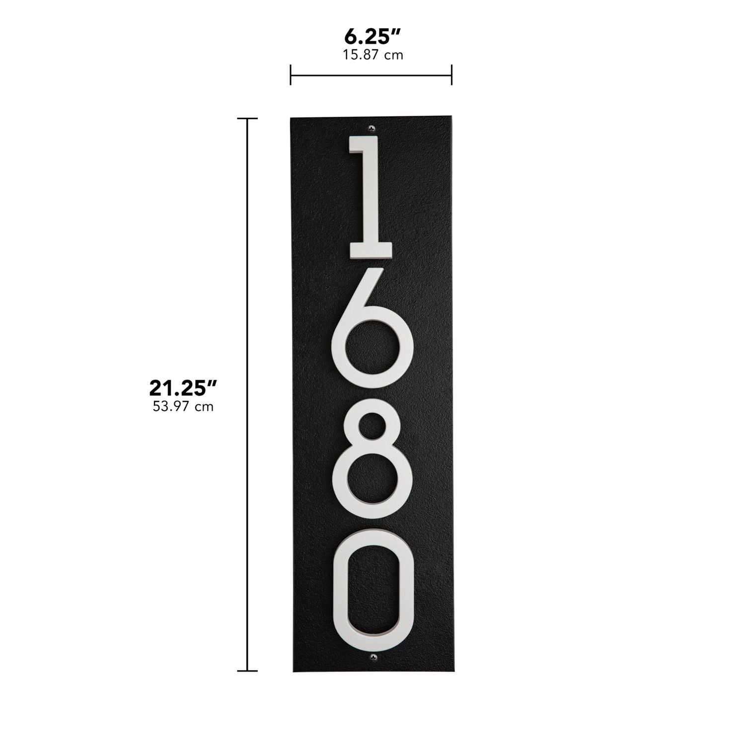 Modern Floating Standoff Plaque - 4 Number Vertical
