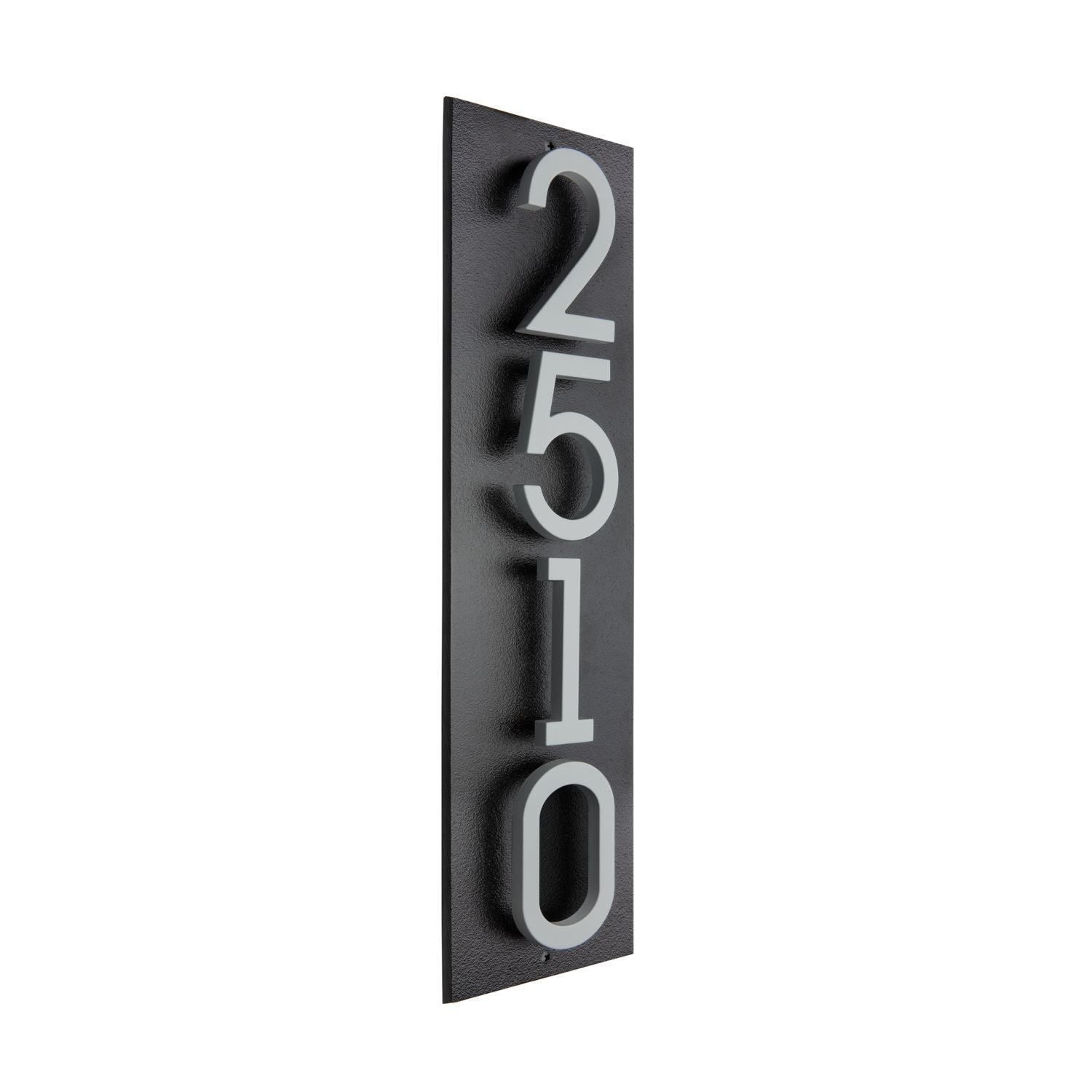 Modern Floating Standoff Plaque - 4 Number Vertical