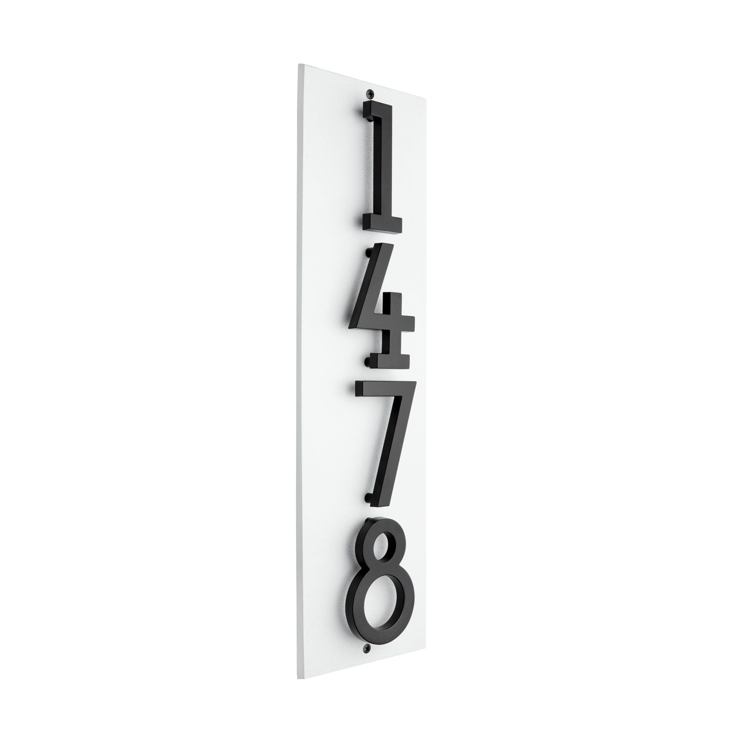 Modern Floating Standoff Plaque - 4 Number Vertical