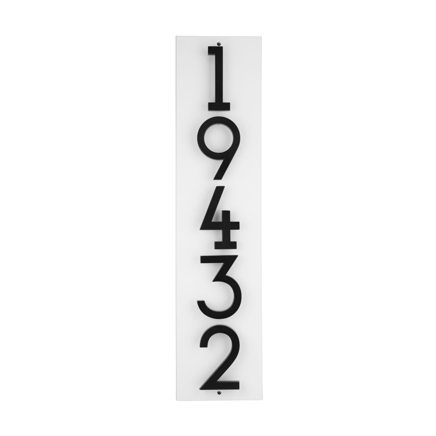 Modern Floating Standoff Plaque - 5 Number Vertical