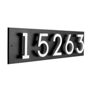 Modern Floating Standoff Plaque - 5 Number Horizontal