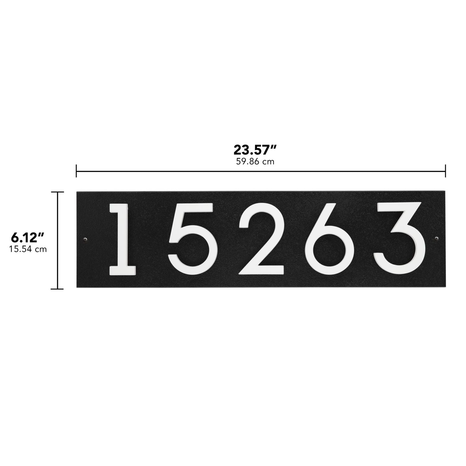 Modern Floating Standoff Plaque - 5 Number Horizontal