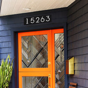 Modern Floating Standoff Plaque - 5 Number Horizontal