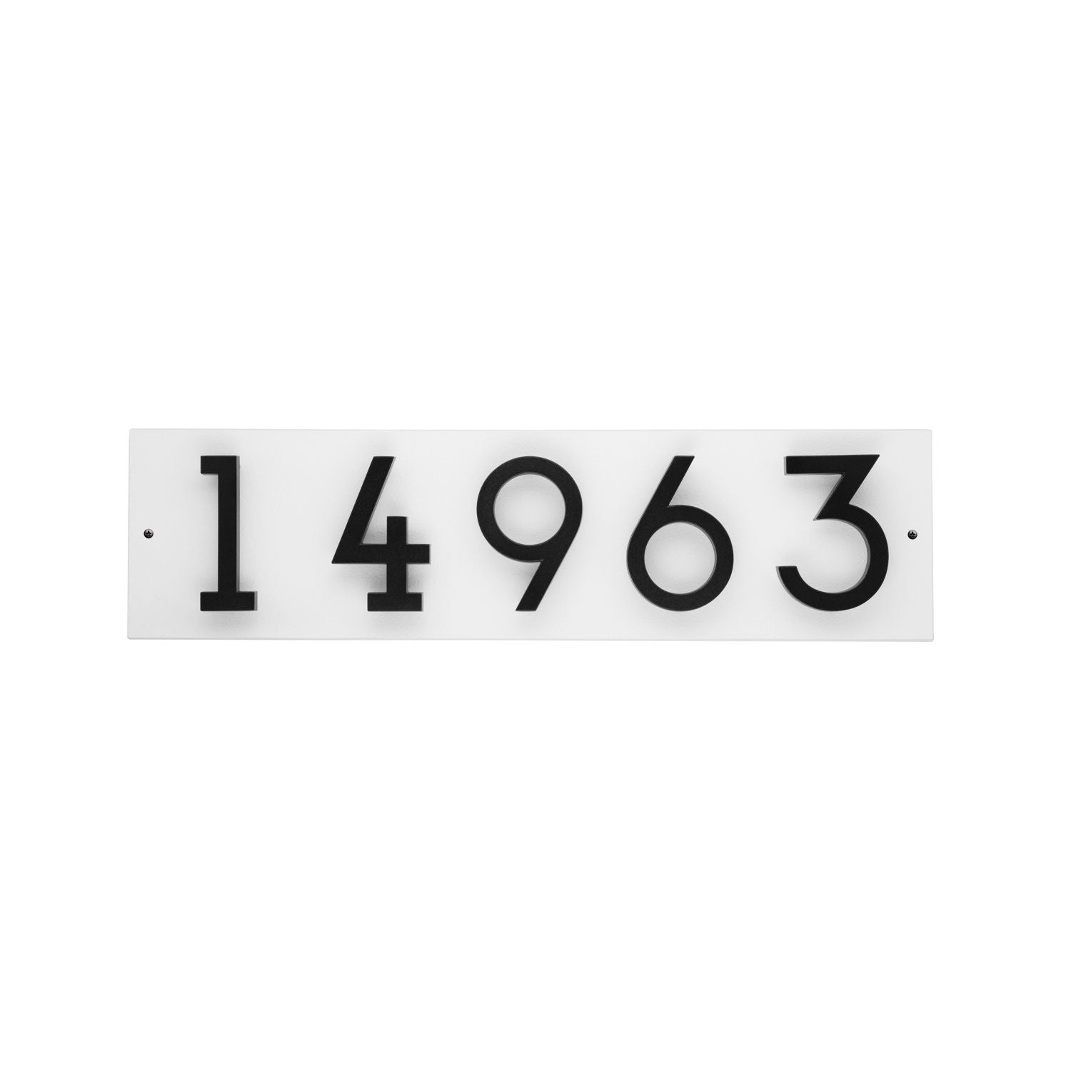 Modern Floating Standoff Plaque - 5 Number Horizontal