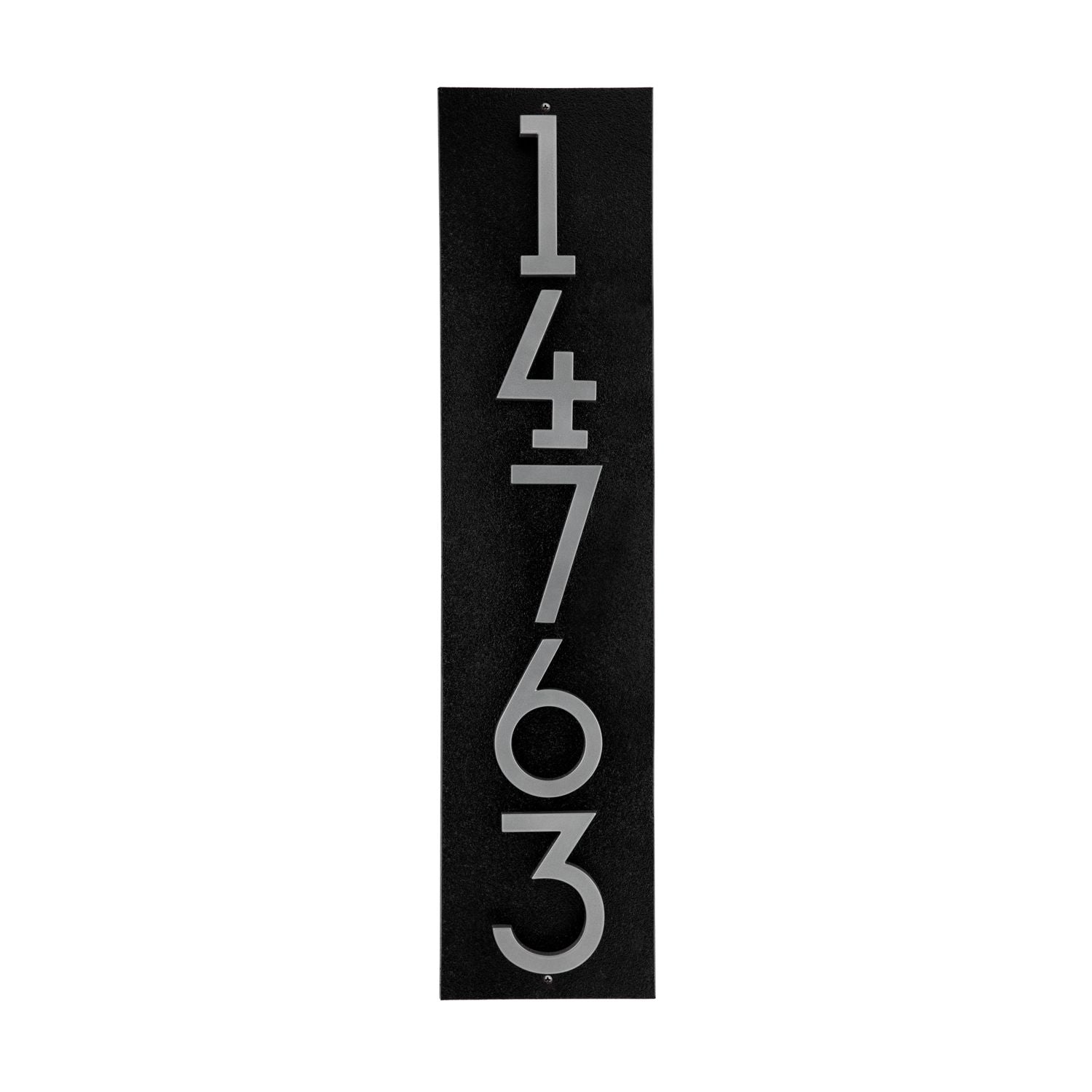 Modern Floating Standoff Plaque - 5 Number Vertical