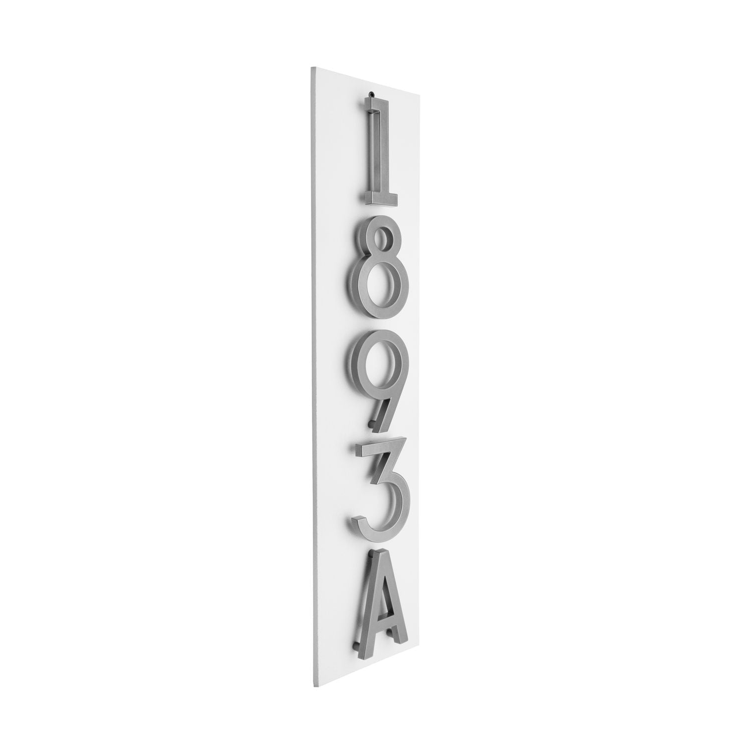 Modern Floating Standoff Plaque - 5 Number Vertical